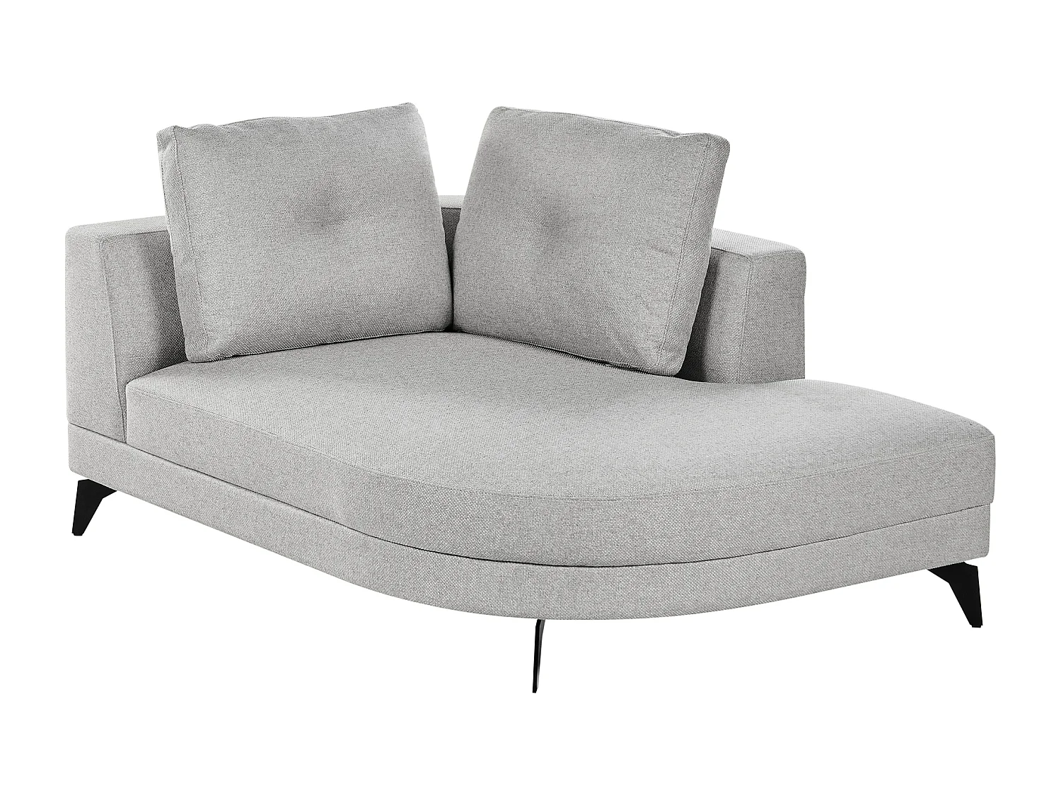 Chaise longue MARUM Lin synthétique Gris