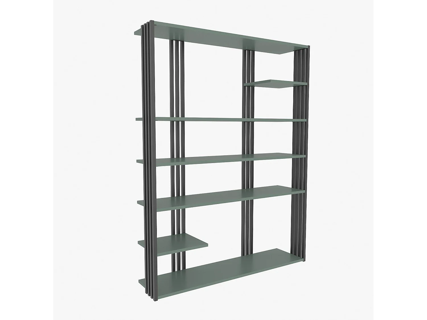 Étagère bibliothèque Mayson L120cm Noir et Vert