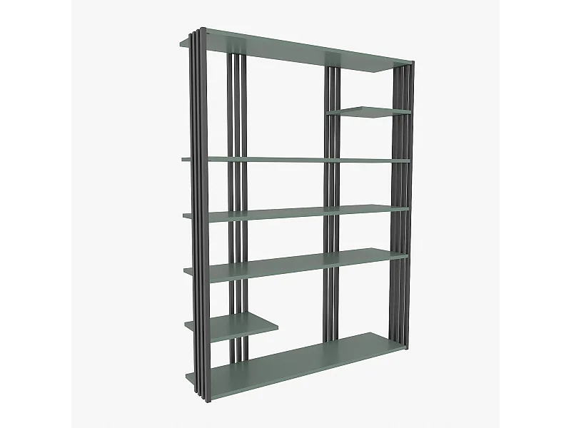 Étagère bibliothèque Mayson L120cm Noir et Vert