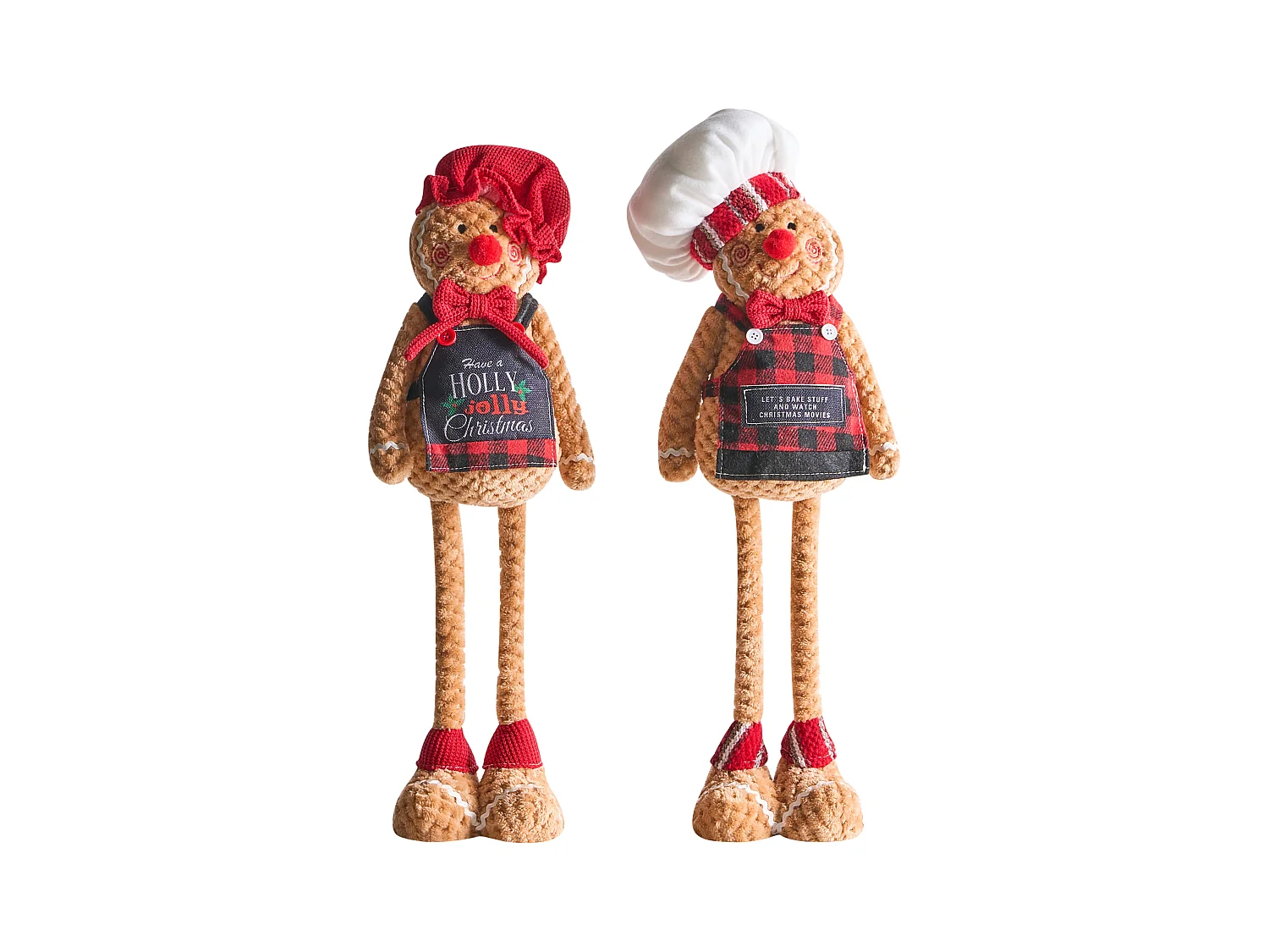 Lot de 2 décorations de Noël FLAKAVATNET Bonhomme de pain d'épice 54 cm Marron