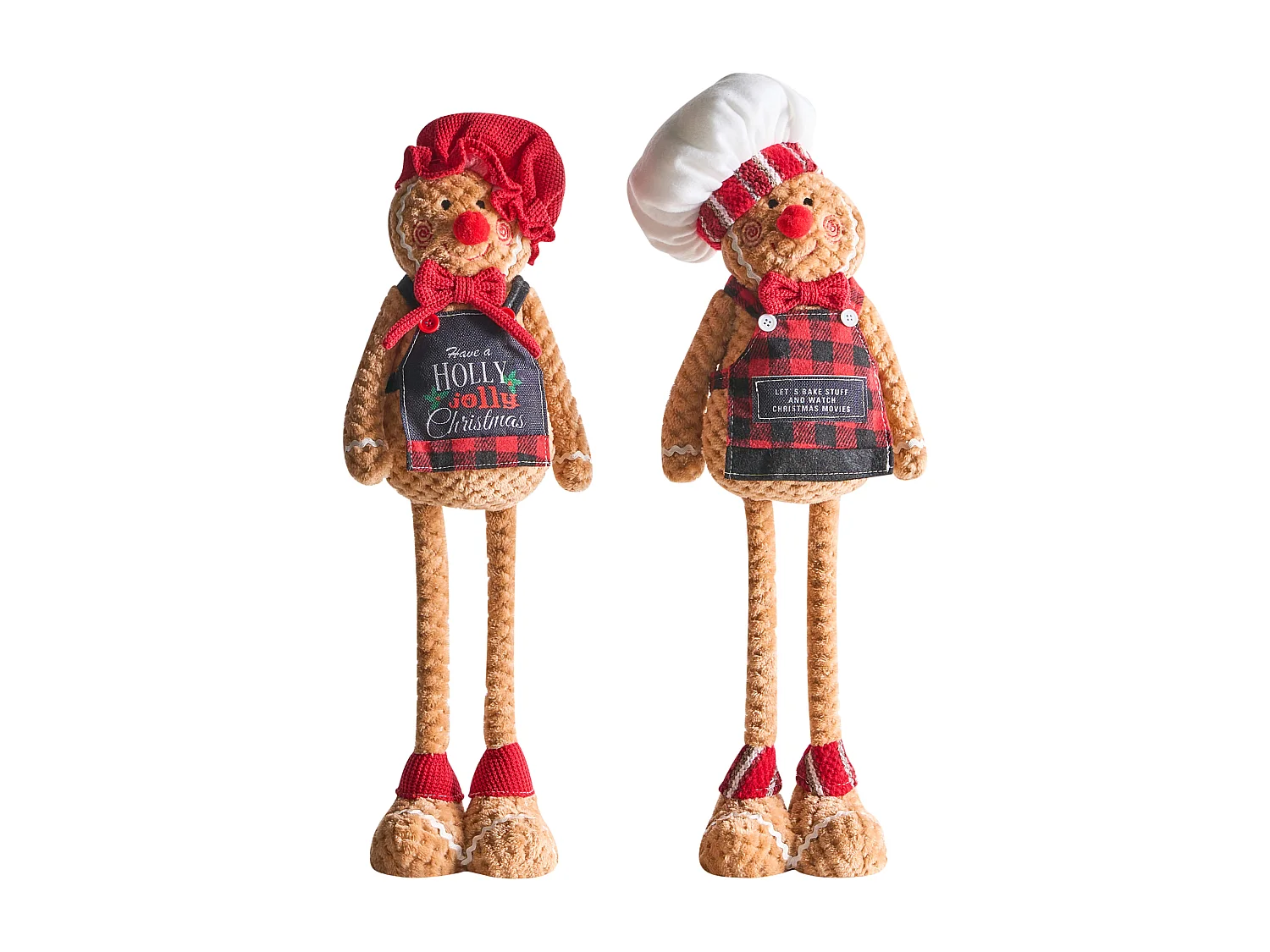 Lot de 2 décorations de Noël FLAKAVATNET Bonhomme de pain d'épice 54 cm Marron