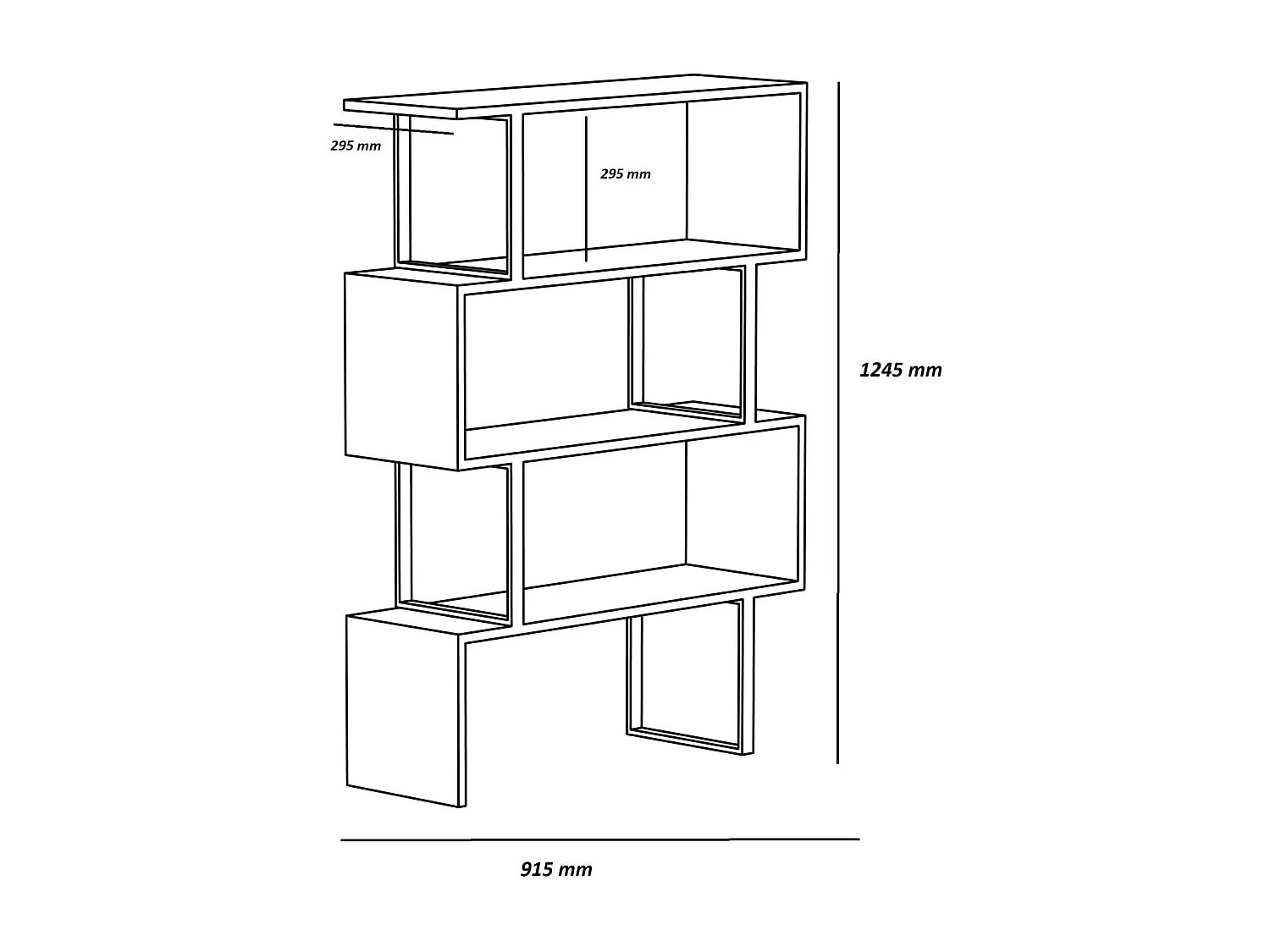 Moderne wandkast met metalen frame, eiken en wit, 91,5 x 124,5 x 29,5 cm | 100% melamine gecoat, 18 mm dik | Stijlvolle, aan de muur te beve