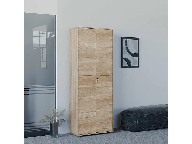 Boekenkast – 72 cm x 187 cm x 34 cm – Lichte walnoot – Spaanplaat