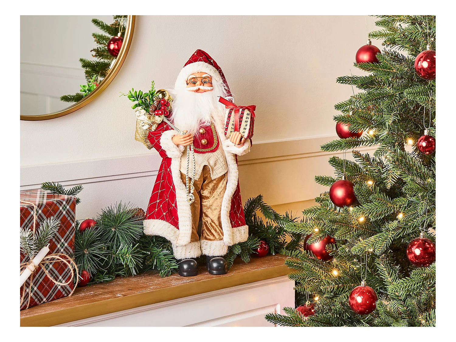 Décoration de Noël RAMVATN Père Noël 44 cm Rouge