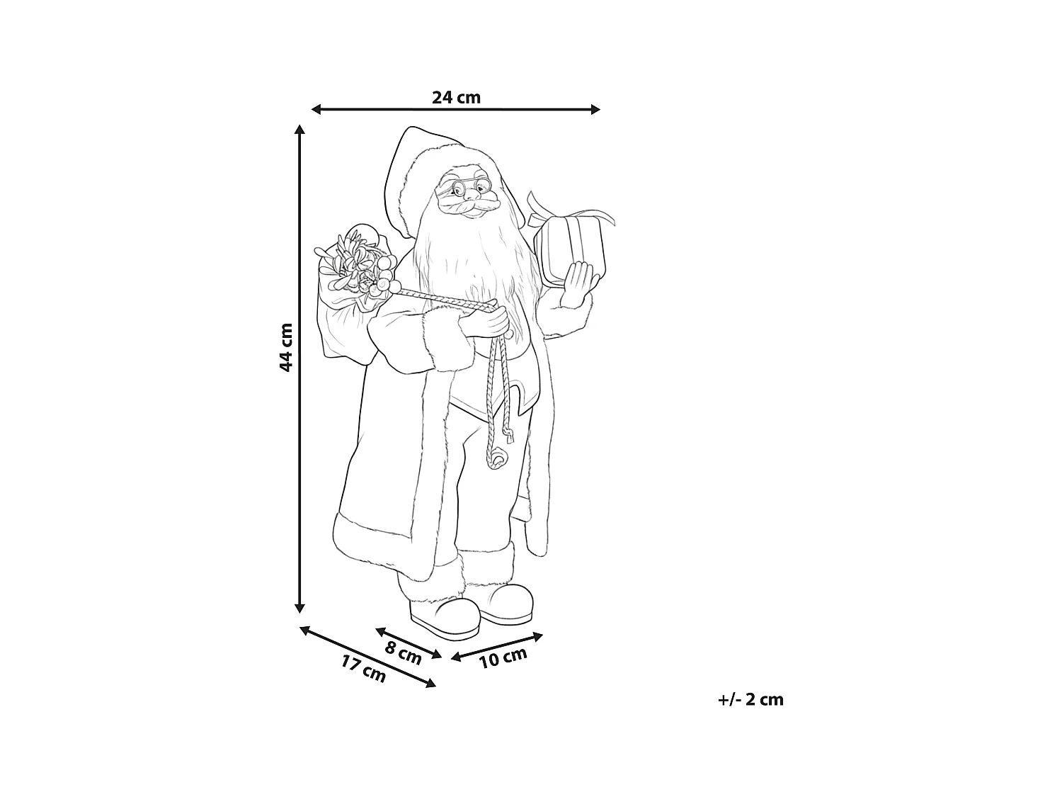 Décoration de Noël RAMVATN Père Noël 44 cm Rouge