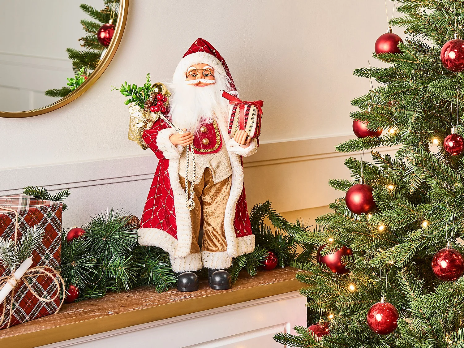 Décoration de Noël RAMVATN Père Noël 44 cm Rouge