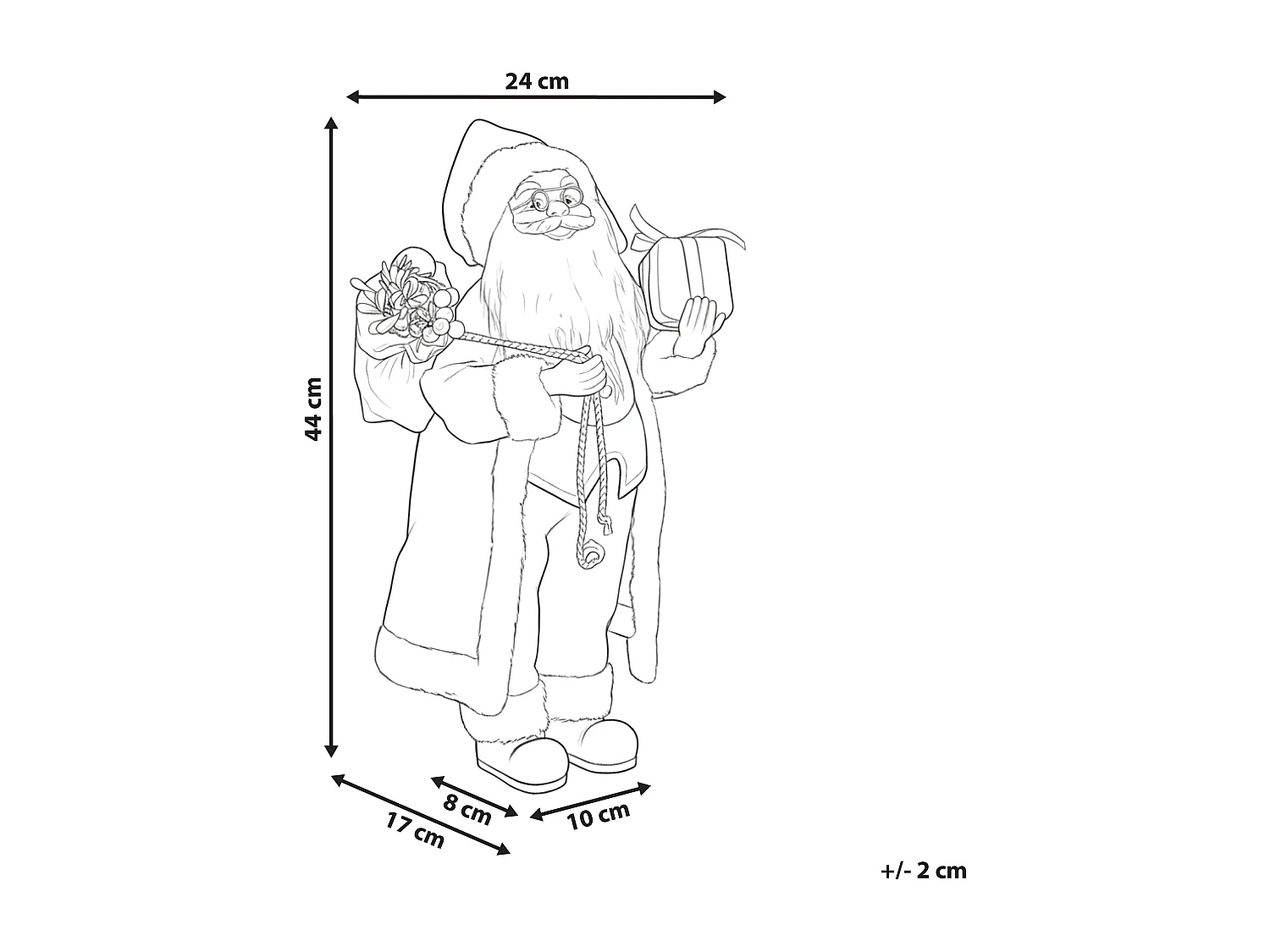 Décoration de Noël RAMVATN Père Noël 44 cm Rouge