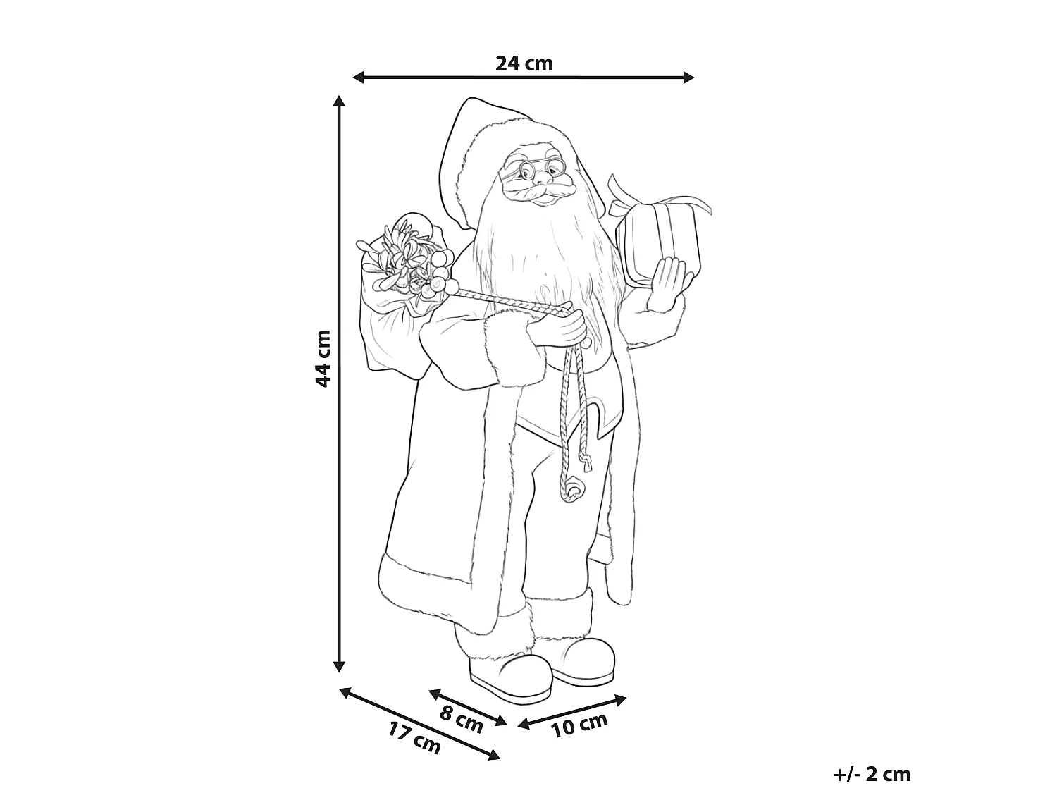 Décoration de Noël RAMVATN Père Noël 44 cm Rouge