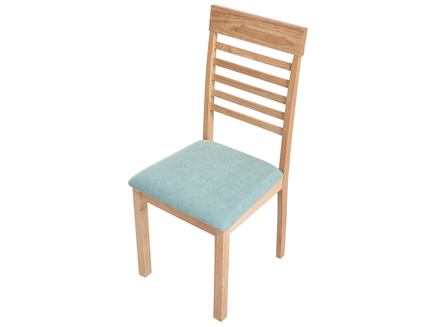 Lot de 2 chaises de salle à manger ORTLEY Bois Marron clair/menthe