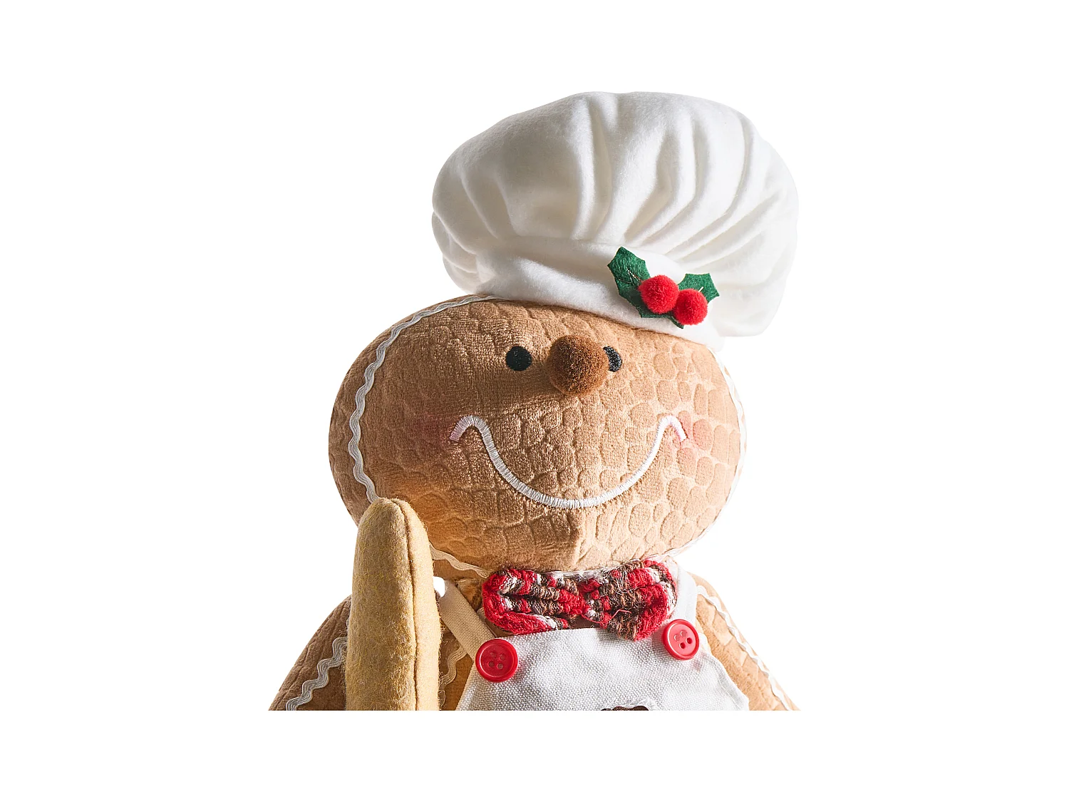 Lot de 2 décorations de Noël EIKEREN Bonhomme de pain d'épice 55 cm Marron