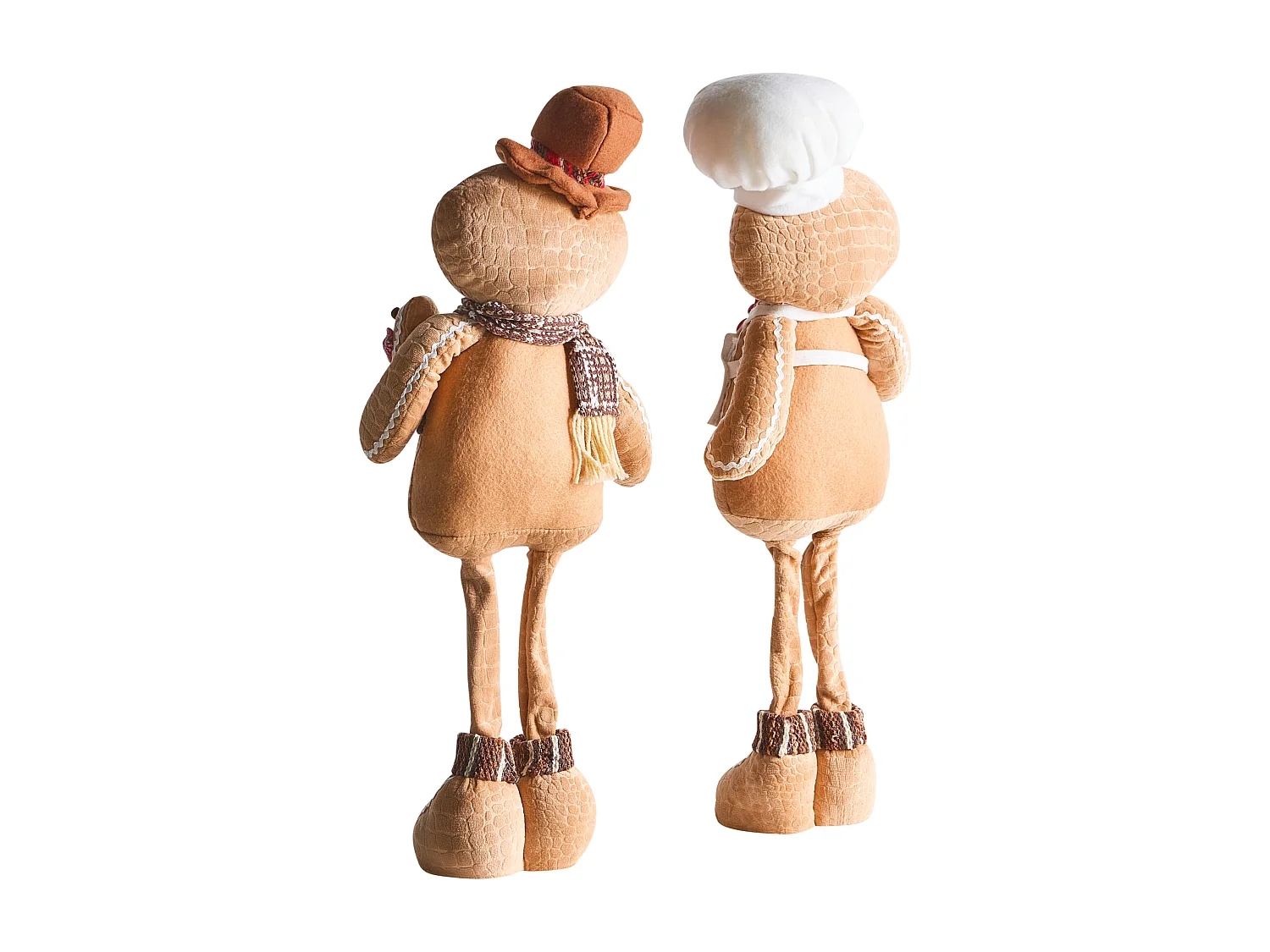 Lot de 2 décorations de Noël EIKEREN Bonhomme de pain d'épice 55 cm Marron