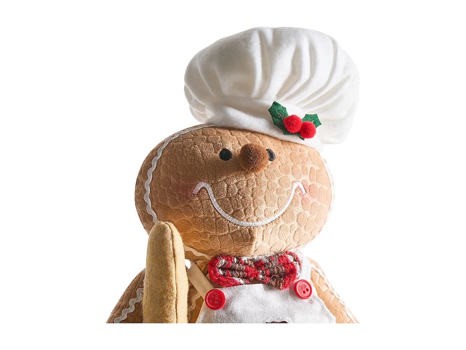 Lot de 2 décorations de Noël EIKEREN Bonhomme de pain d'épice 55 cm Marron