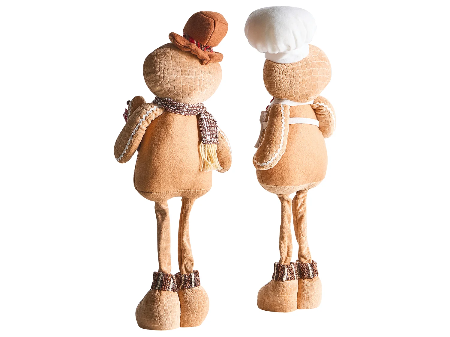 Set of 2 Christmas Decorations EIKEREN Gingerbread Man 55 cm Brown