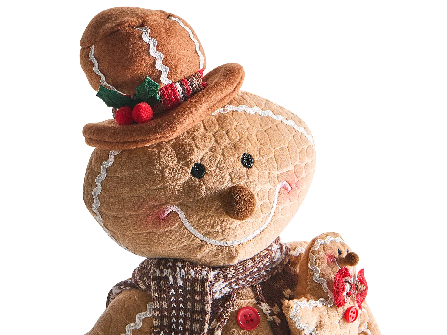Set of 2 Christmas Decorations EIKEREN Gingerbread Man 55 cm Brown