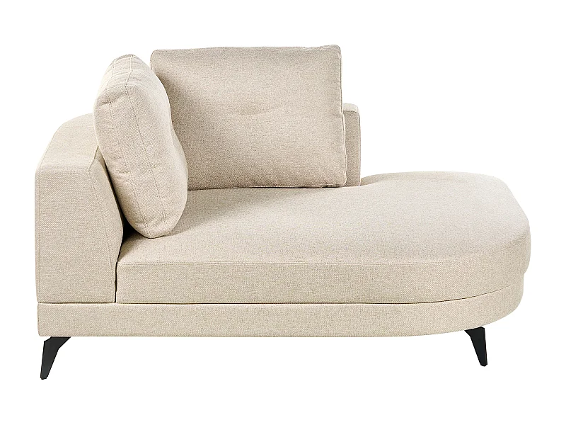 Chaise longue MARUM Lin synthétique Beige clair