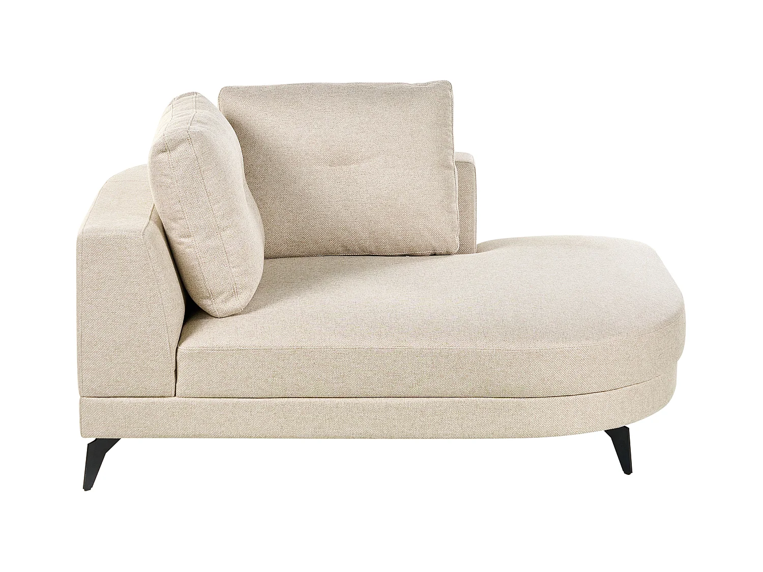 Chaise longue MARUM Lin synthétique Beige clair