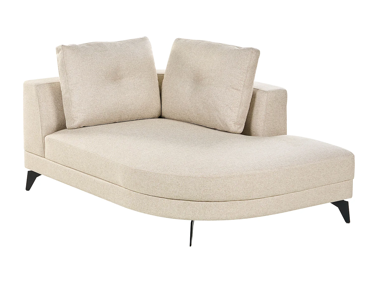 Chaise longue MARUM Lin synthétique Beige clair