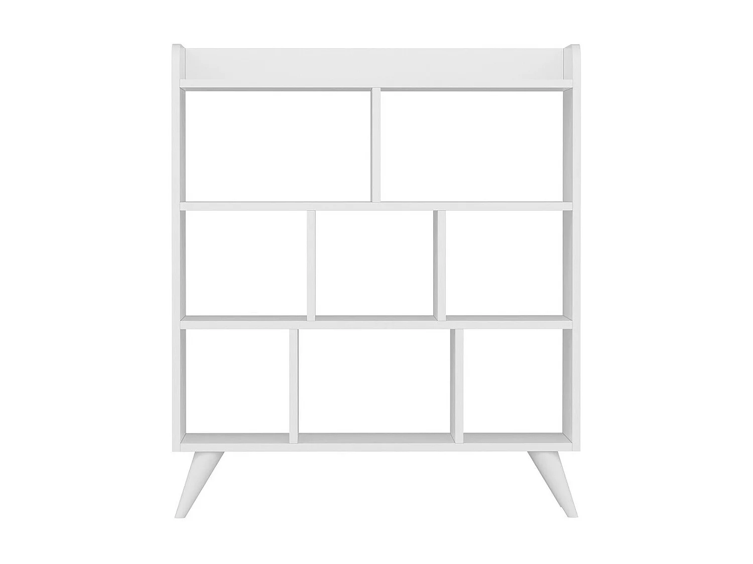 Bibliothèque – 90 cm x 105 cm x 30 cm – Blanc – Panneaux de particules mélaminés