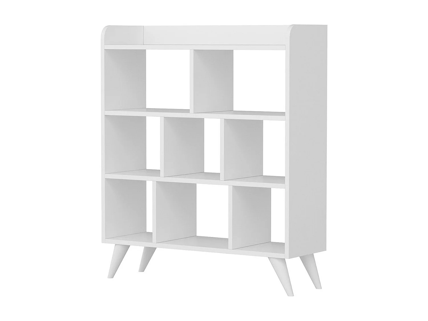 Bibliothèque – 90 cm x 105 cm x 30 cm – Blanc – Panneaux de particules mélaminés