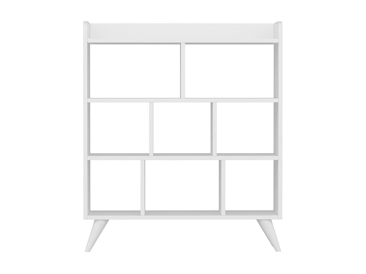 Bibliothèque – 90 cm x 105 cm x 30 cm – Blanc – Panneaux de particules mélaminés