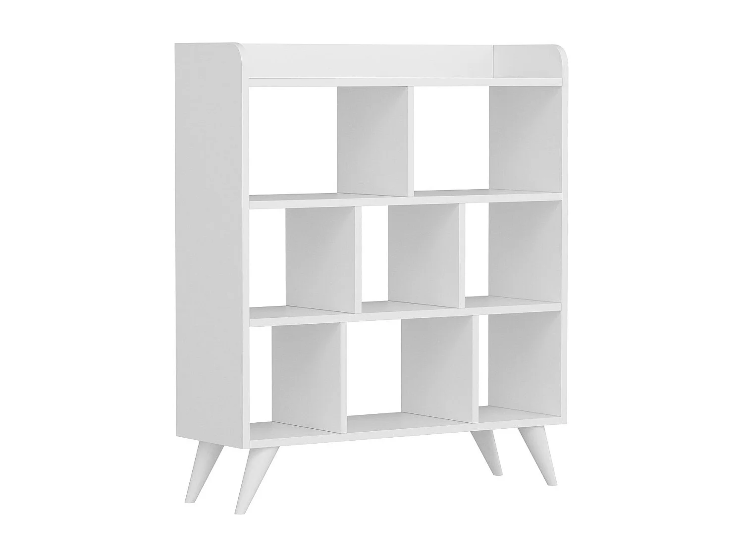 Bibliothèque – 90 cm x 105 cm x 30 cm – Blanc – Panneaux de particules mélaminés