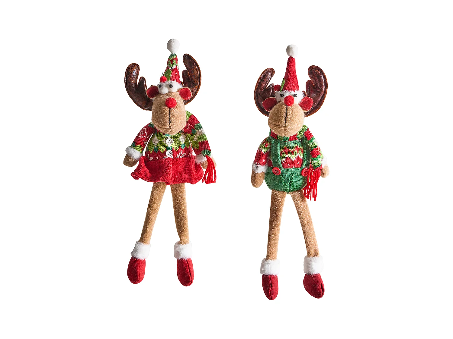 Lot de 2 décorations de Noël VATNDALSVATNET Renne 38 cm Multicolore