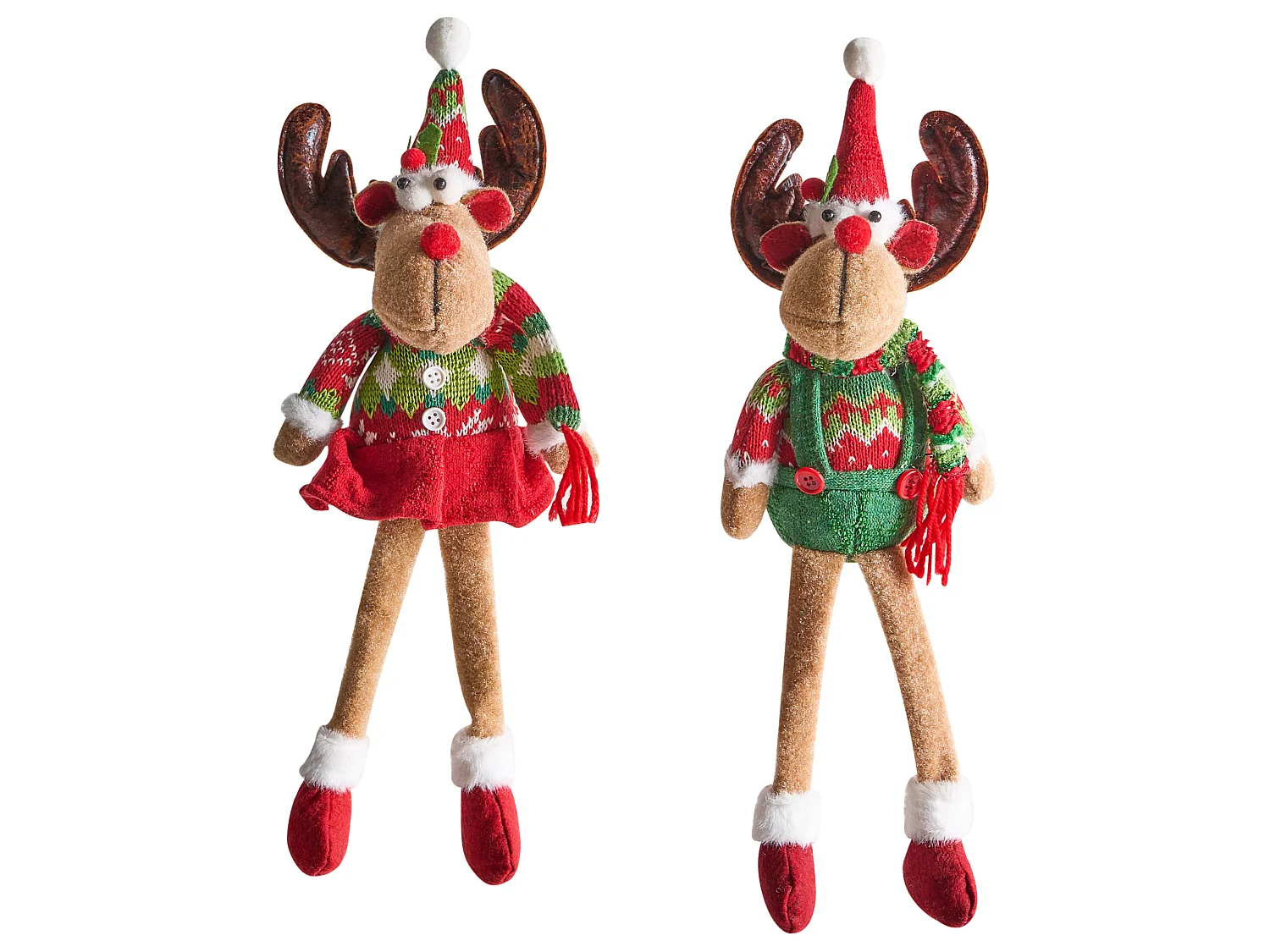 Set of 2 Christmas Decorations VATNDALSVATNET Reindeer 38 cm Multicolour