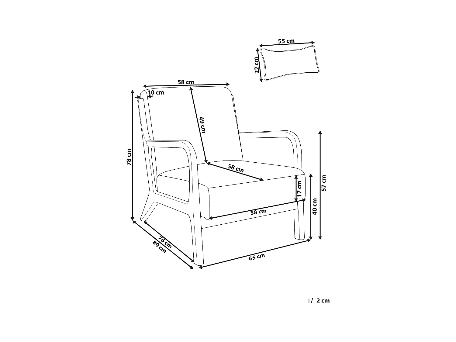Fauteuil SKOVDE Fourrure synthétique Taupe