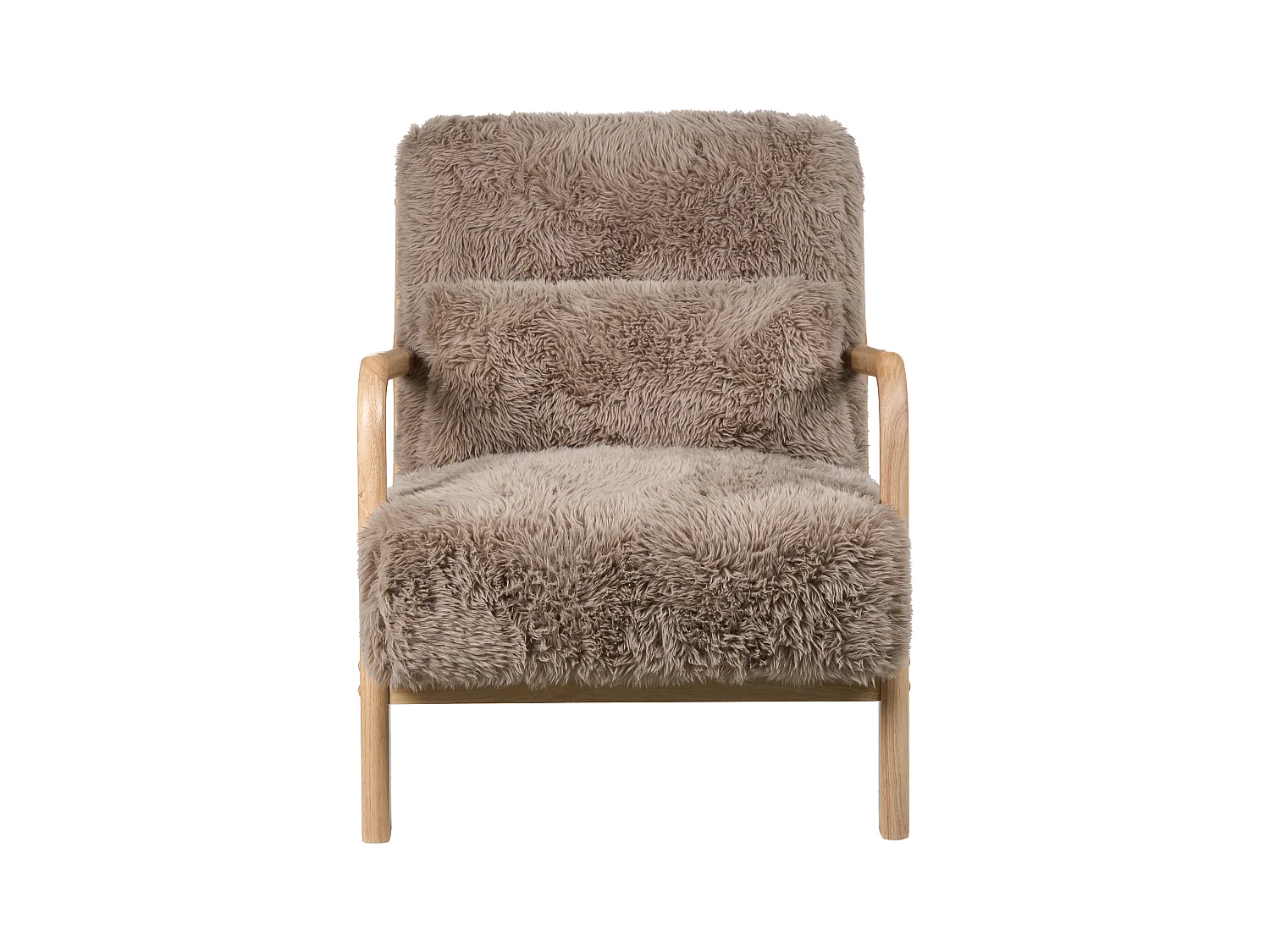 Fauteuil SKOVDE Fourrure synthétique Taupe