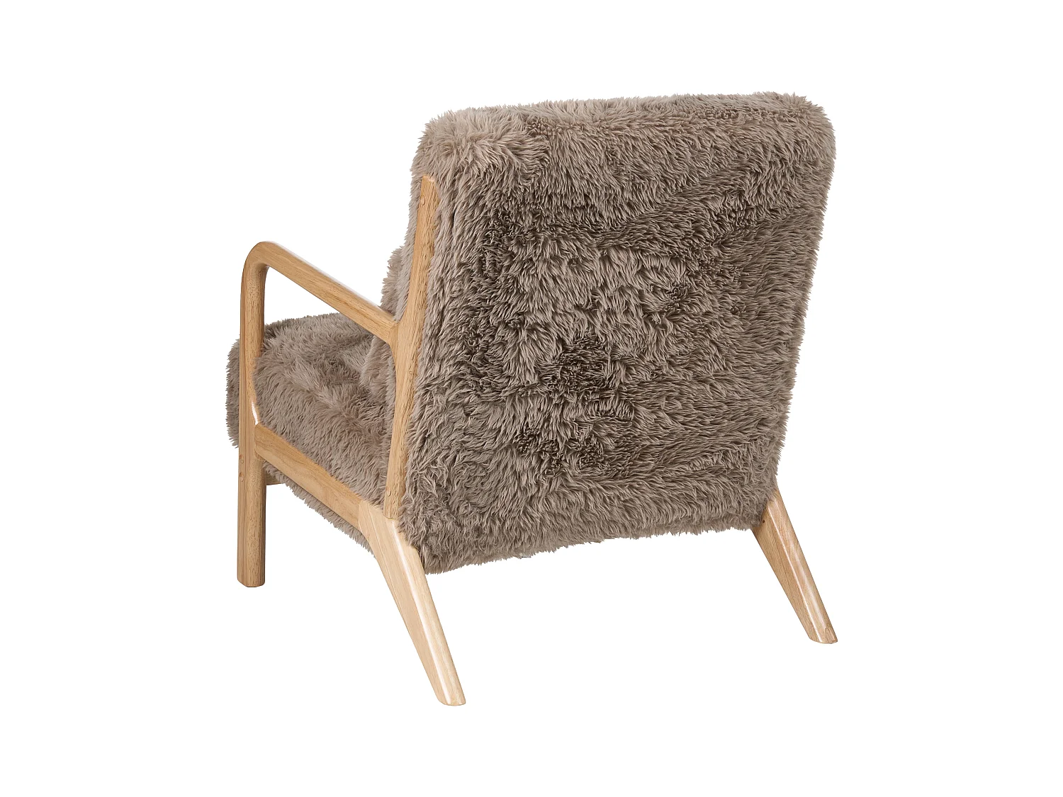 Fauteuil SKOVDE Fourrure synthétique Taupe