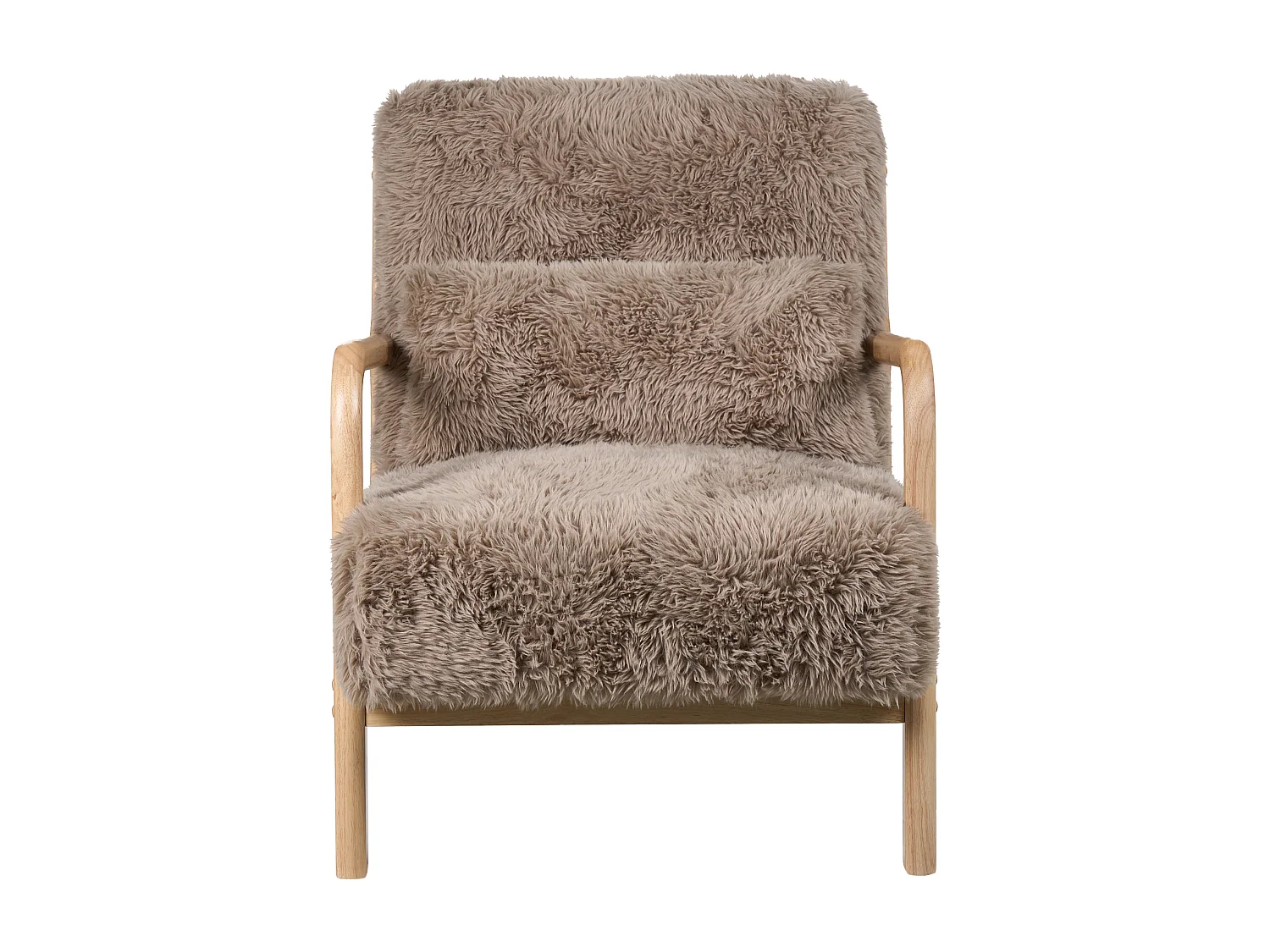 Fauteuil SKOVDE Fourrure synthétique Taupe
