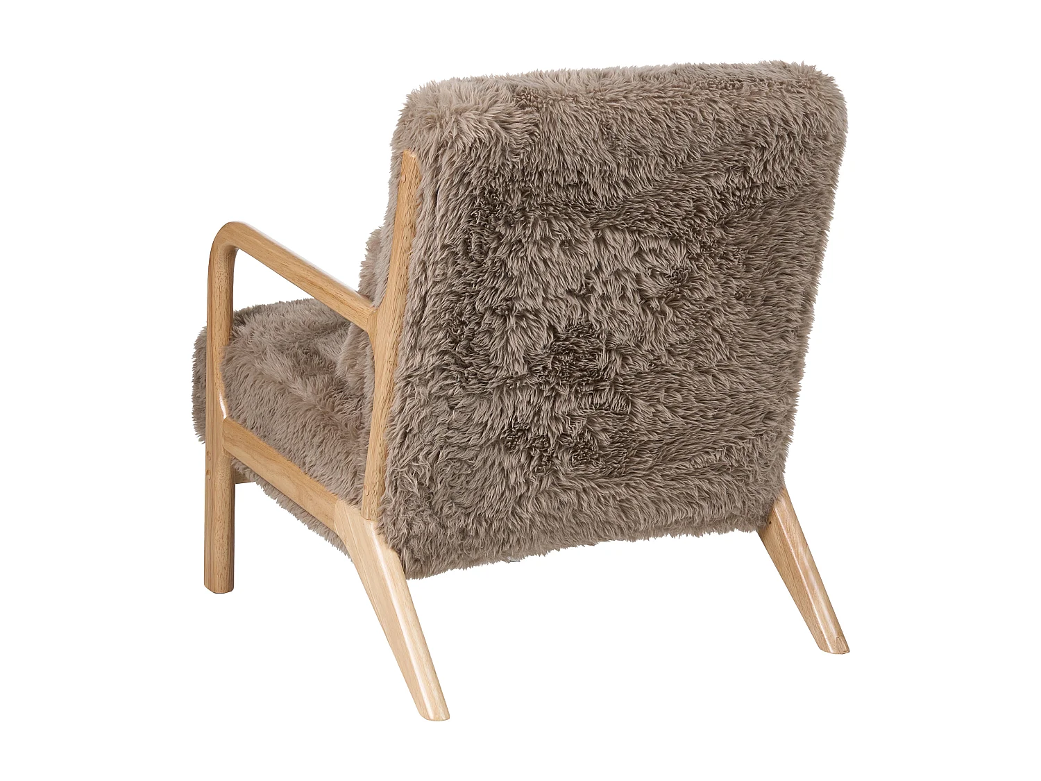 Fauteuil SKOVDE Fourrure synthétique Taupe