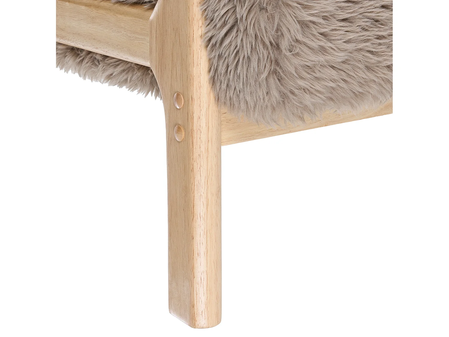 Fauteuil SKOVDE Fourrure synthétique Taupe