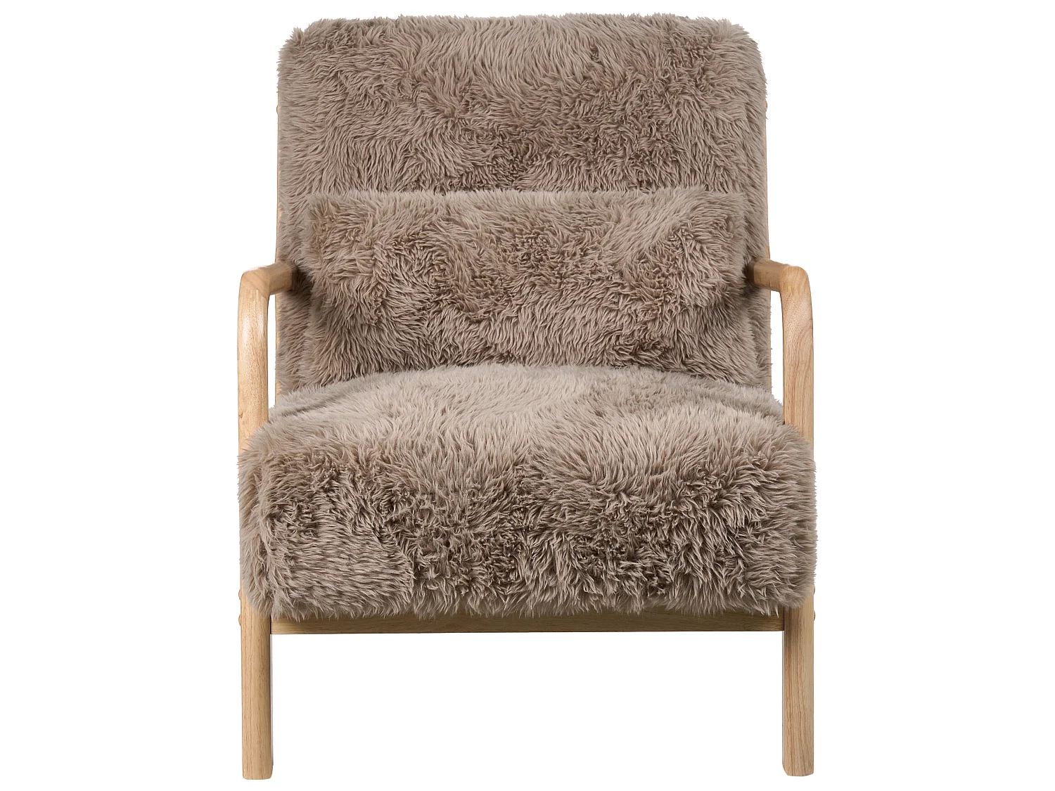 Armchair SKOVDE Faux Fur Taupe