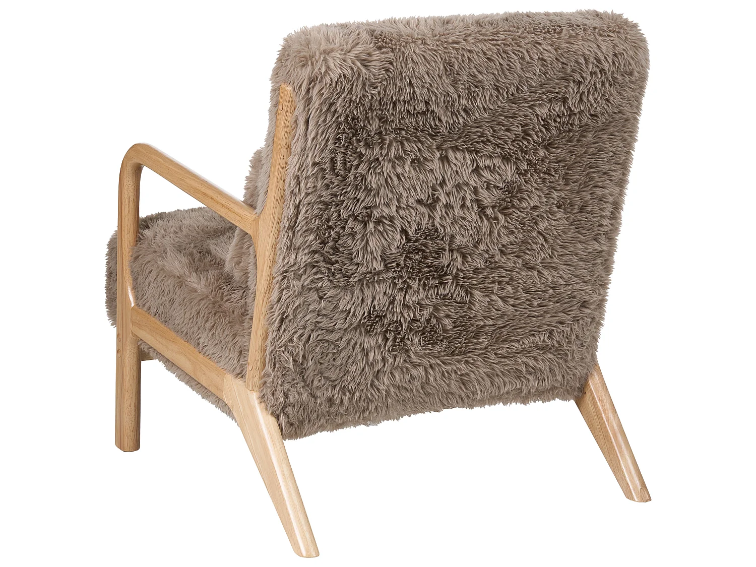 Armchair SKOVDE Faux Fur Taupe