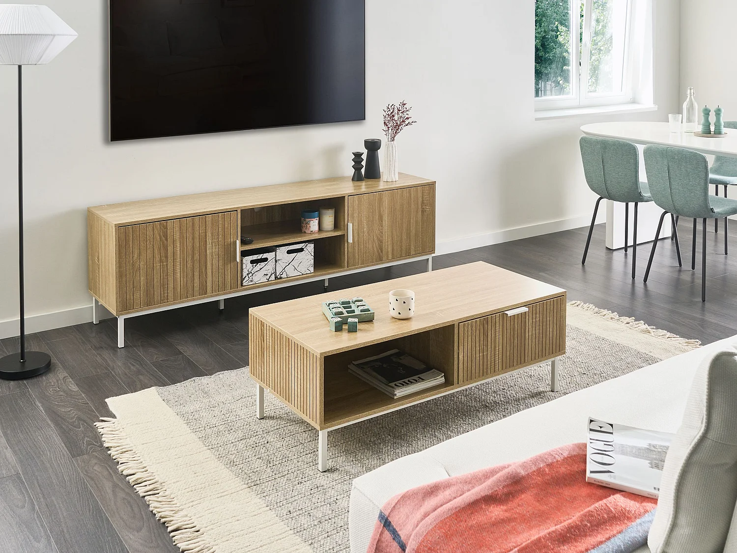 Meuble TV ROYALLA Marron clair