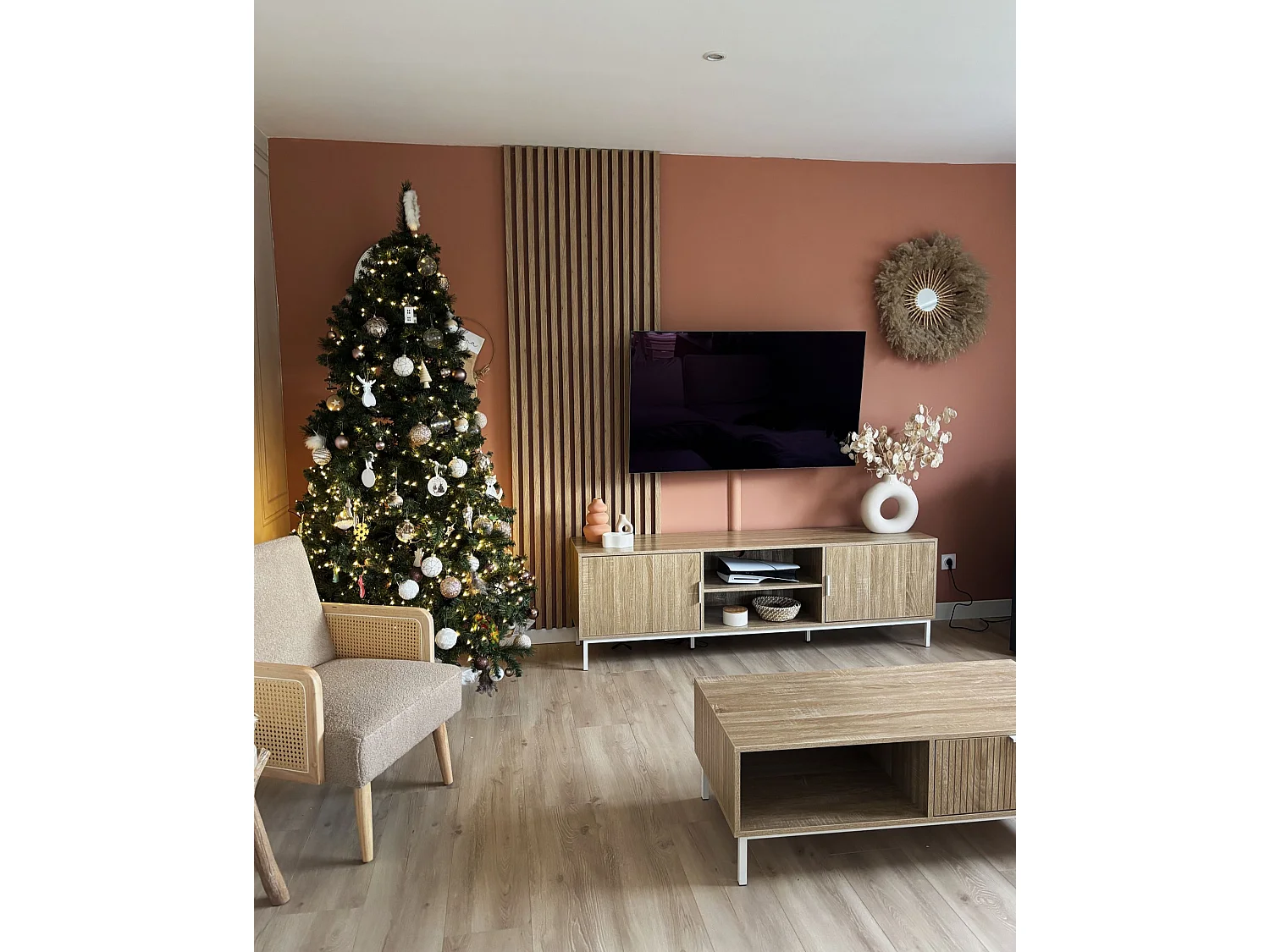Meuble TV ROYALLA Marron clair