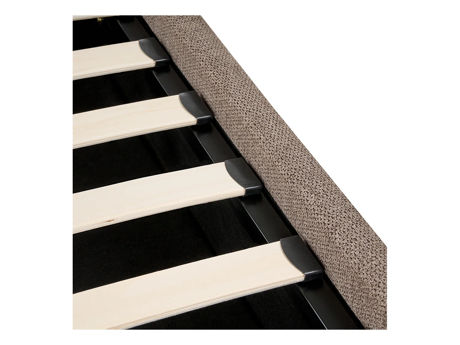 Lit ottoman Tissu TARASCON 160 x 200 cm Taupe