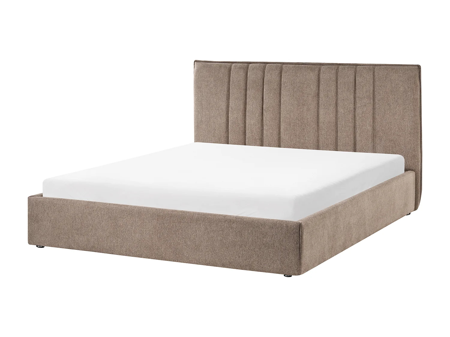 Lit ottoman Tissu TARASCON 160 x 200 cm Taupe