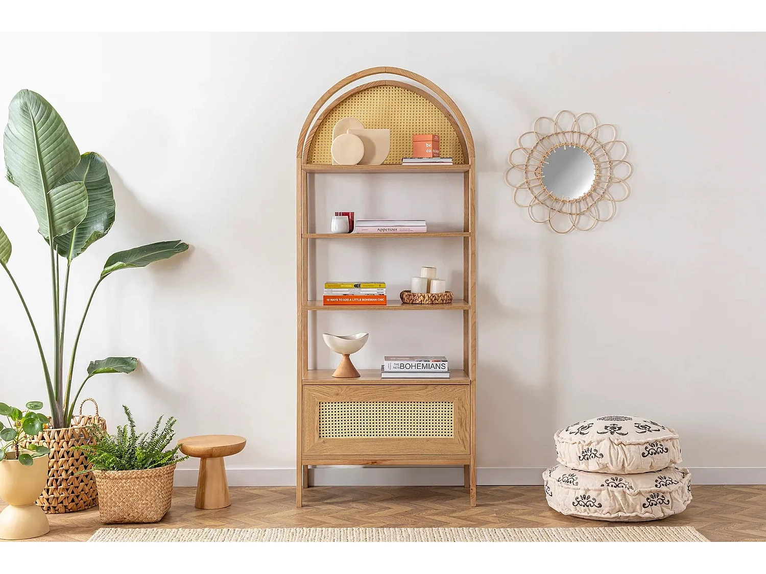 Estantería Kailua U110, Abierto|Abierta sin pared trasera, Aglomerado laminado, 183x75cm