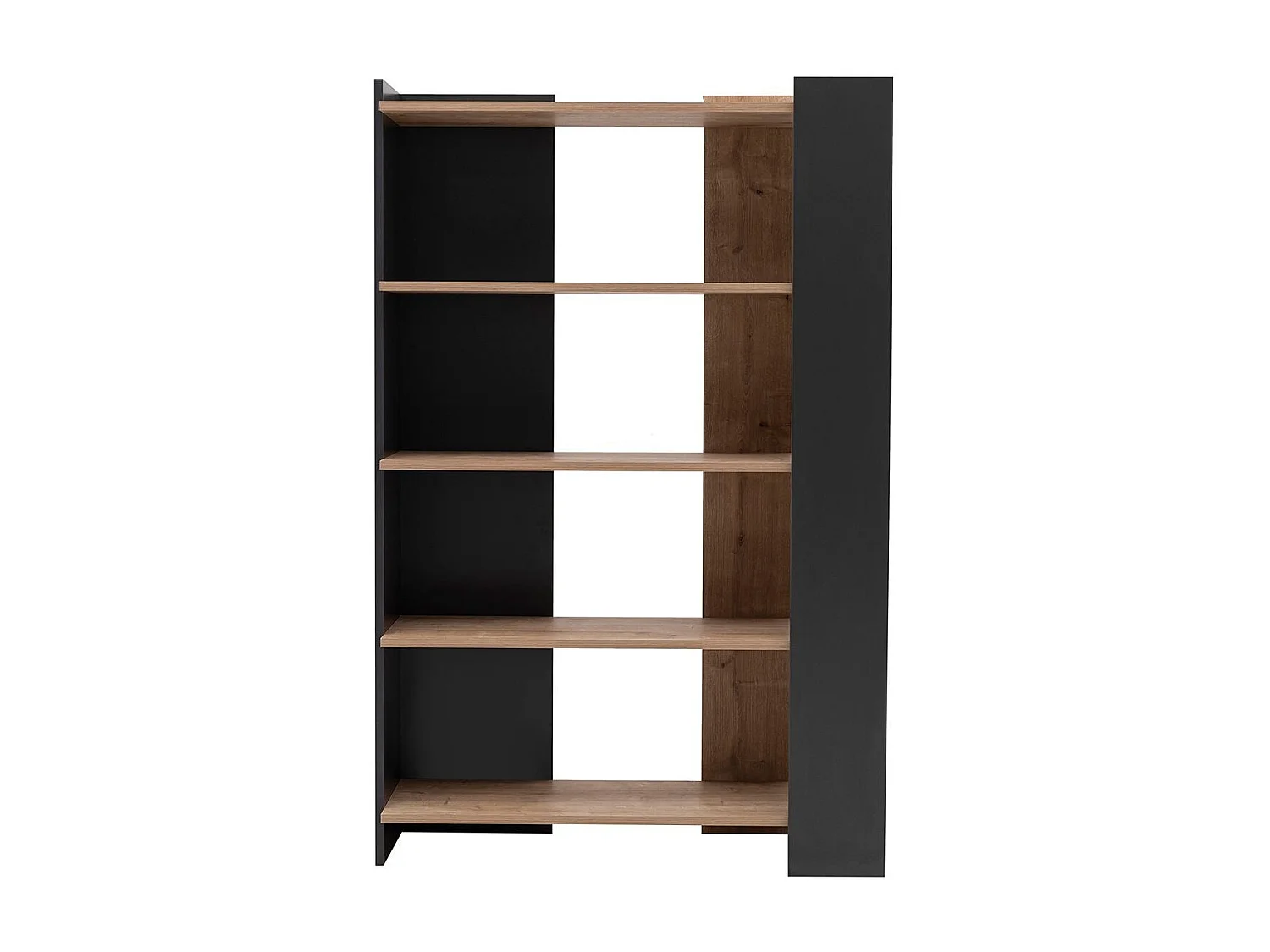 Regał na książki – 103,6 cm x 38,6 cm x 160 cm – szafir i antracyt – płyta wiórowa