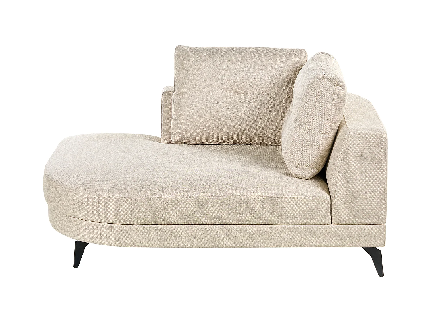 Chaise longue MARUM Lin synthétique Beige clair