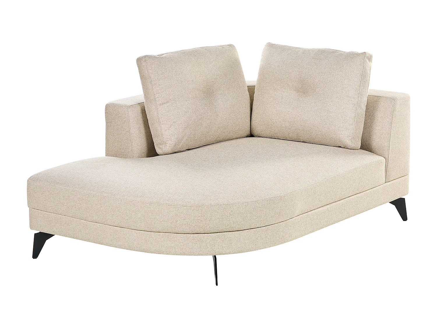 Chaise longue MARUM Lin synthétique Beige clair