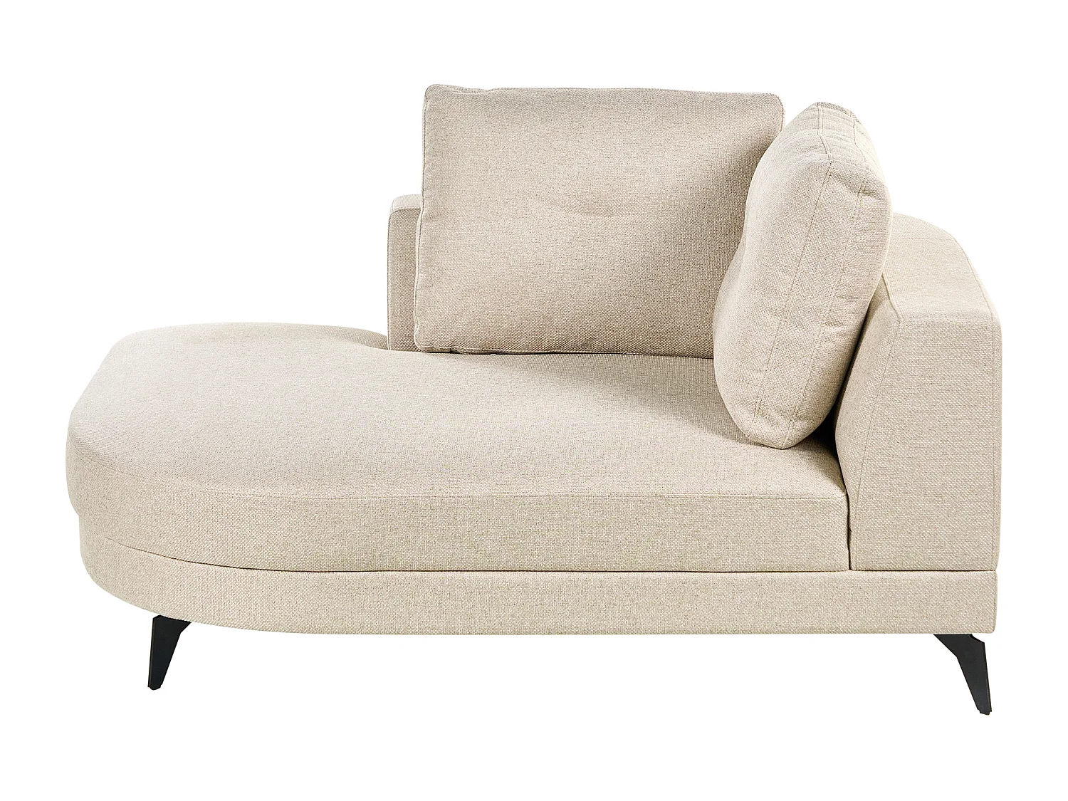 Chaise longue MARUM Lin synthétique Beige clair