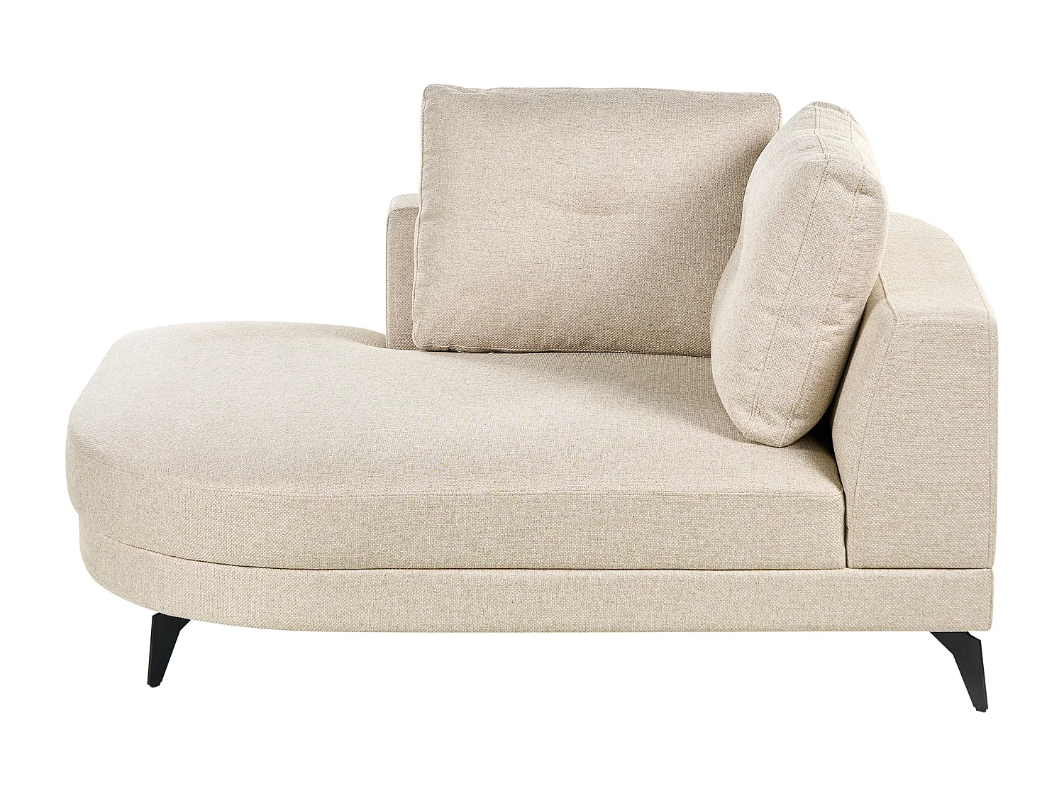 Chaise longue MARUM Lin synthétique Beige clair