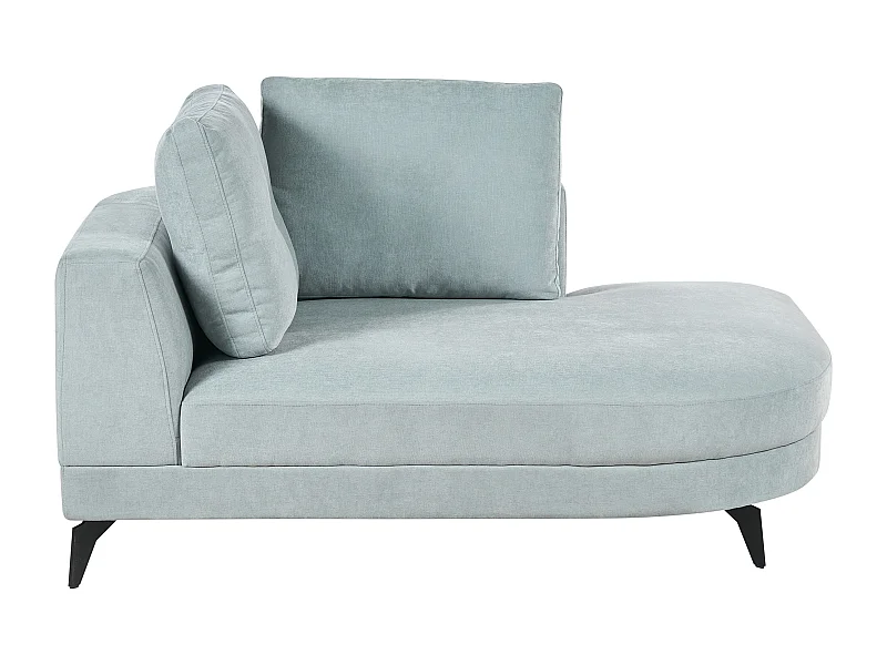 Chaise longue MARUM Tissu chenille Bleu clair