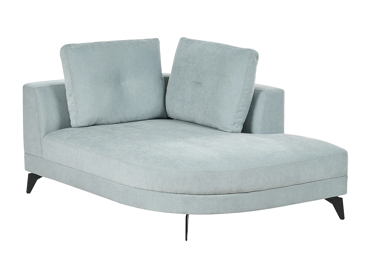 Chaise longue MARUM Tissu chenille Bleu clair