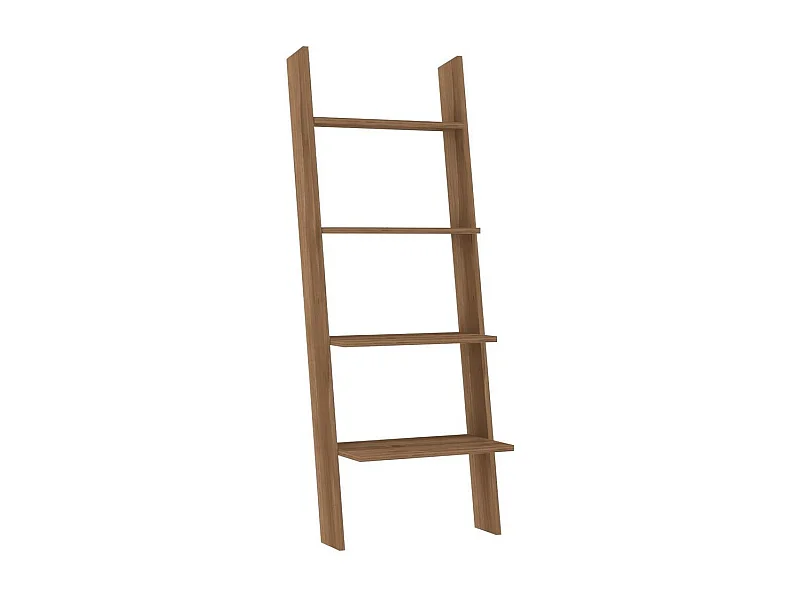 Scandinavische boekenkast – 56 x 150 x 30 cm – walnoot – spaanplaat