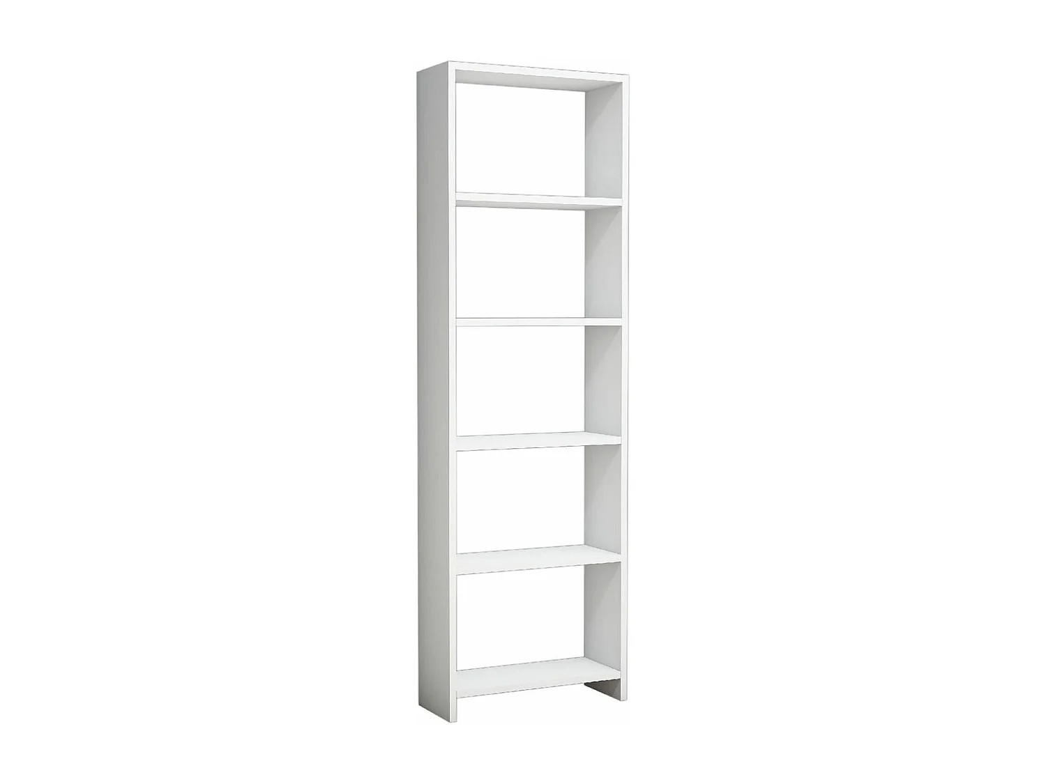 Bücherregal im skandinavischen Stil – 160 x 50 x 19,6 cm – Weiß – Melaminbeschichtete Spanplatte