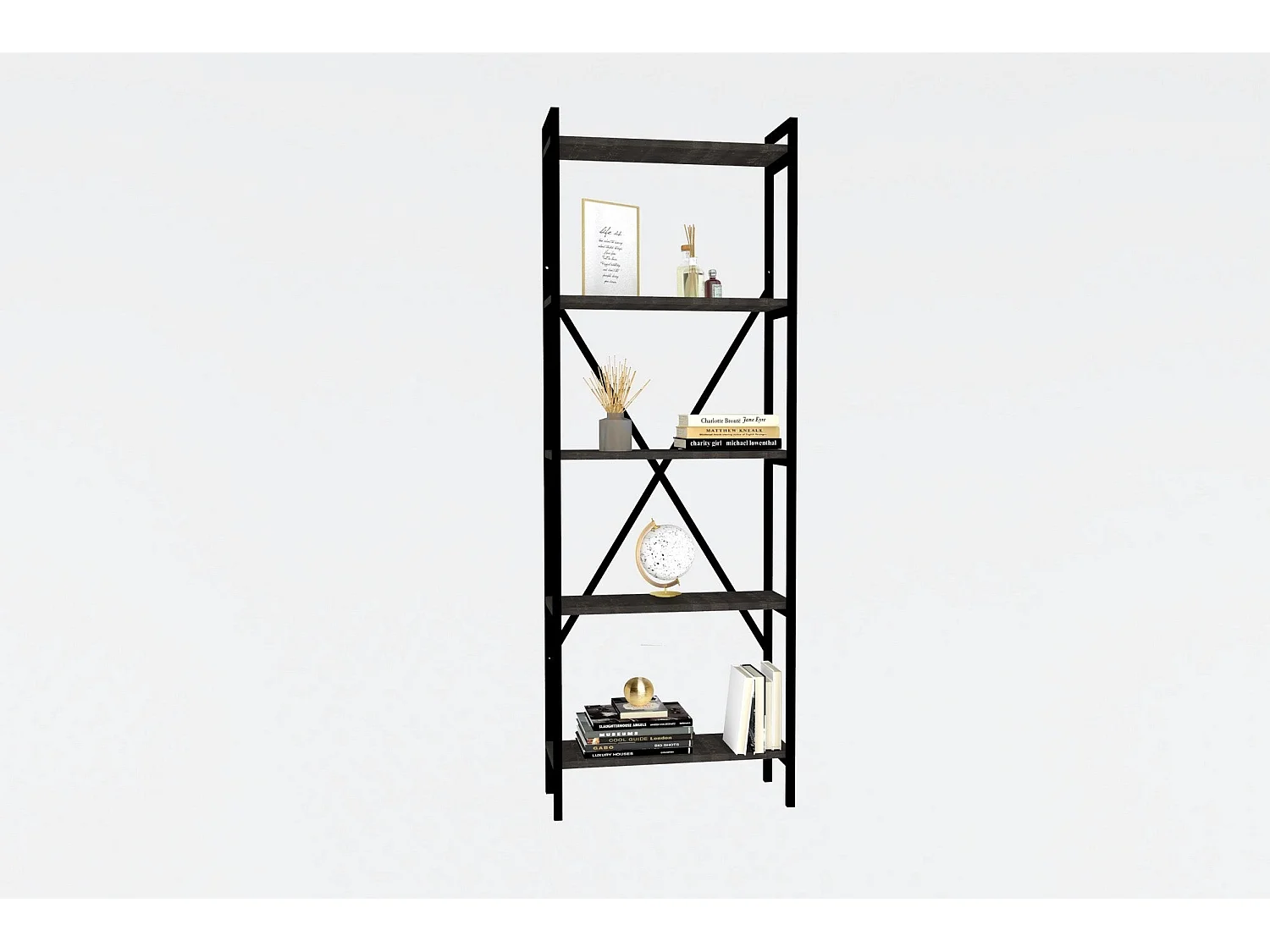 Bibliothèque Kinder en noyer Noire